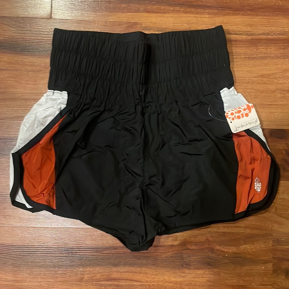 Free People Way Home Shorts. Black/white